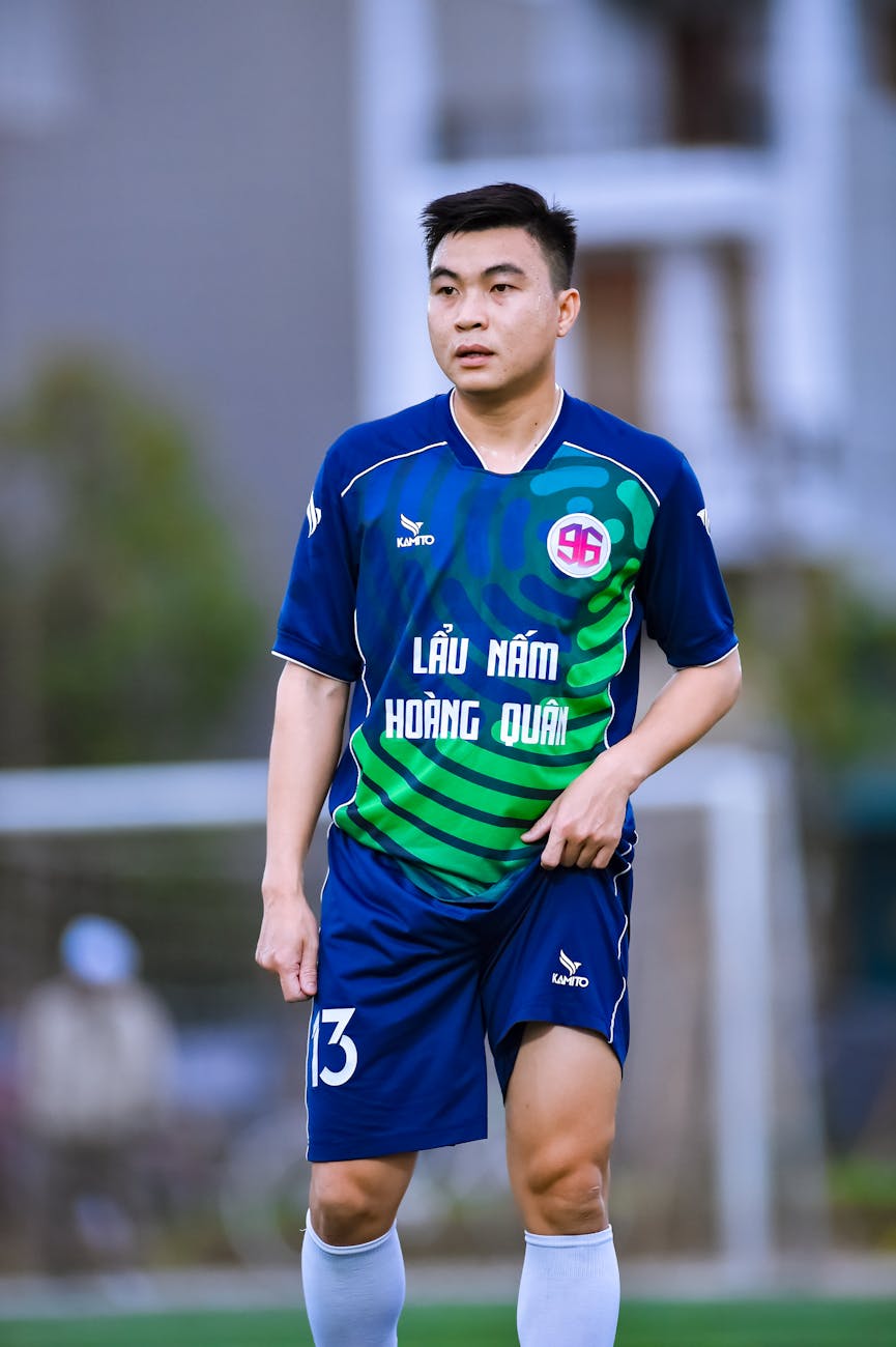 vietnamese football player in action outdoors